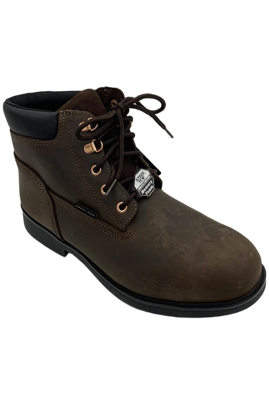 Skechers Women's Work Ravlas 108013 Boots Dark Brown - Medium